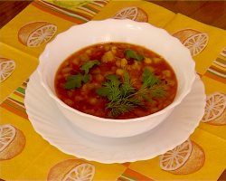 Суп гороховый с кабачком